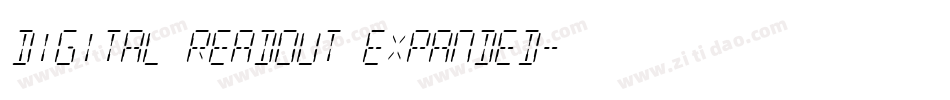 Digital Readout Expanded字体转换